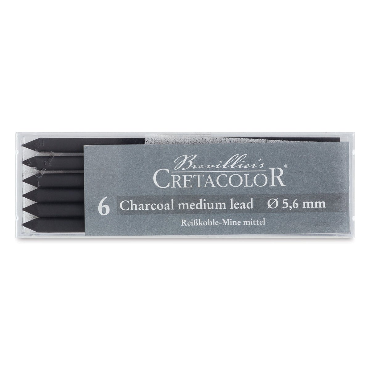 CRETACOLOR LEADS CHARCOAL 5.6MM SET OF 6 (260 02)