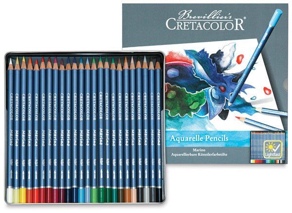 CRETACOLOR MARINO LIGHTFAST WATER COLOUR PENCIL SET OF 24 (240 24)