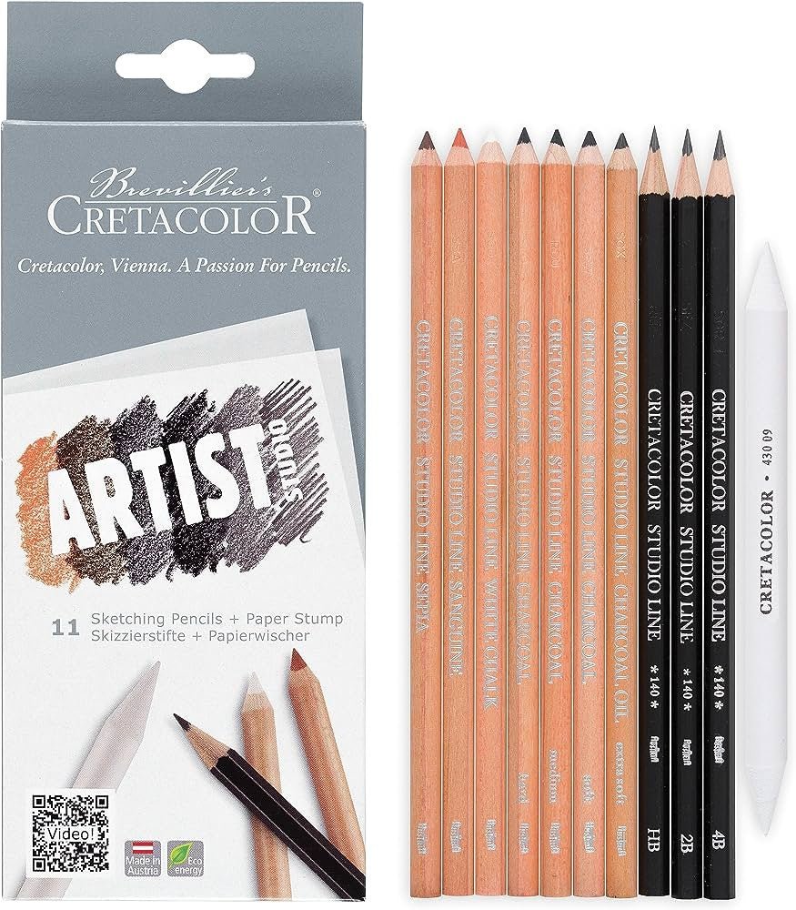 CRETACOLOR STUDIO DRAWING PENCIL SET OF 12 (465 11)
