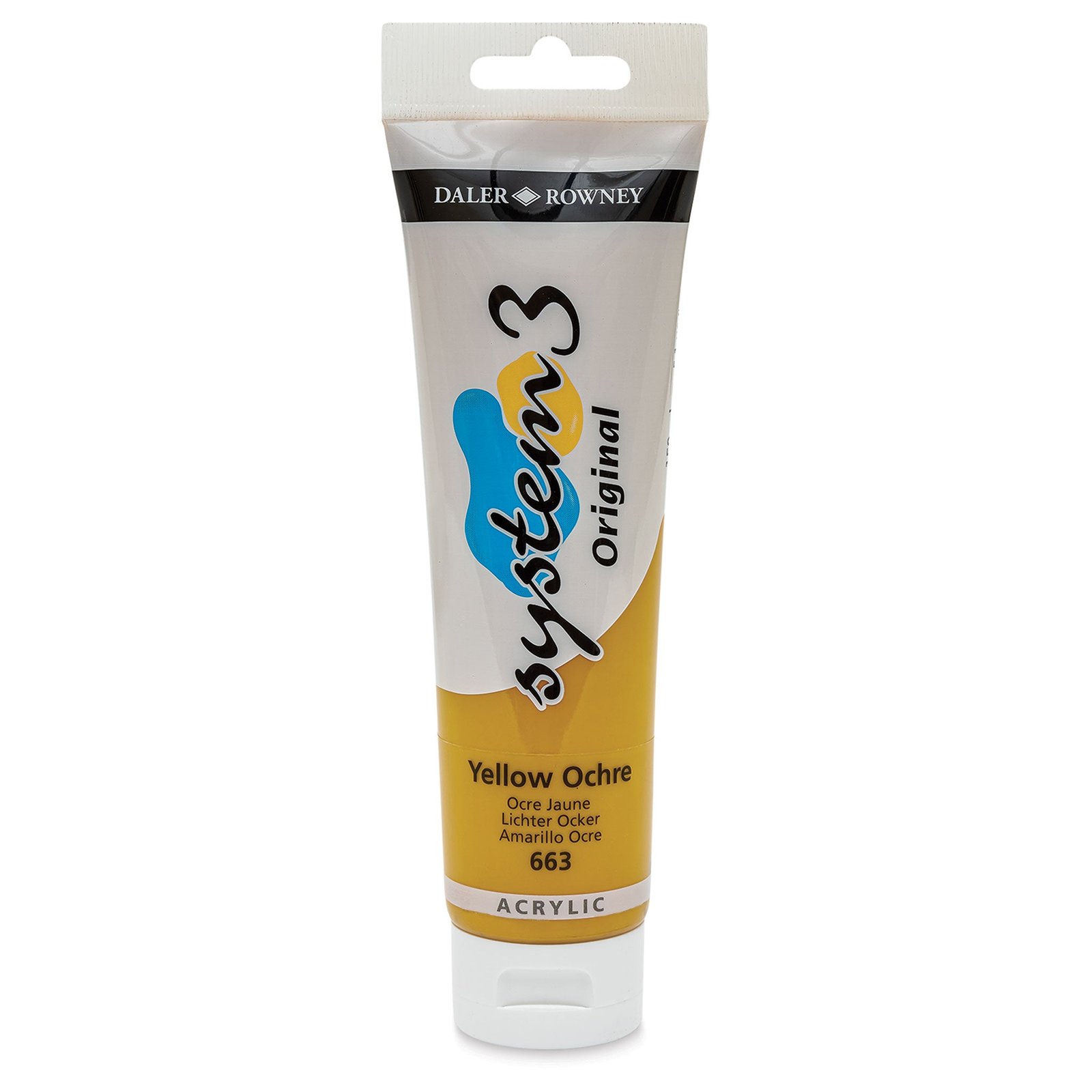 DALER & ROWNEY SYSTEM 3 ACRYLIC 150 ML YELLOW OCHRE 150663