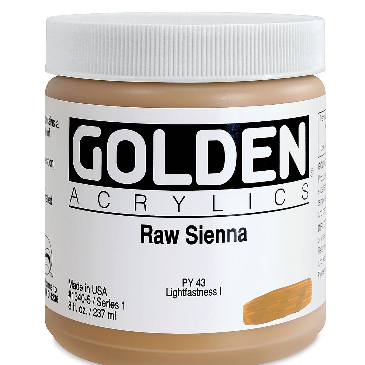 GOLDEN HEAVY BODY ACRYLIC 236 ML SR 1 RAW SIENNA 1340-5 (0001340-5)