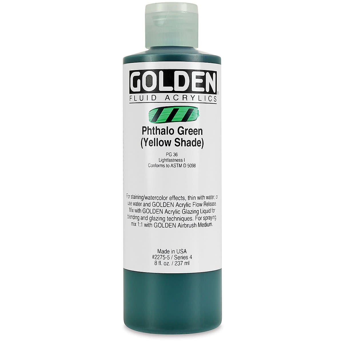GOLDEN FLUID ACRYLIC COLOUR 236 ML PHTHALO GREEN YS