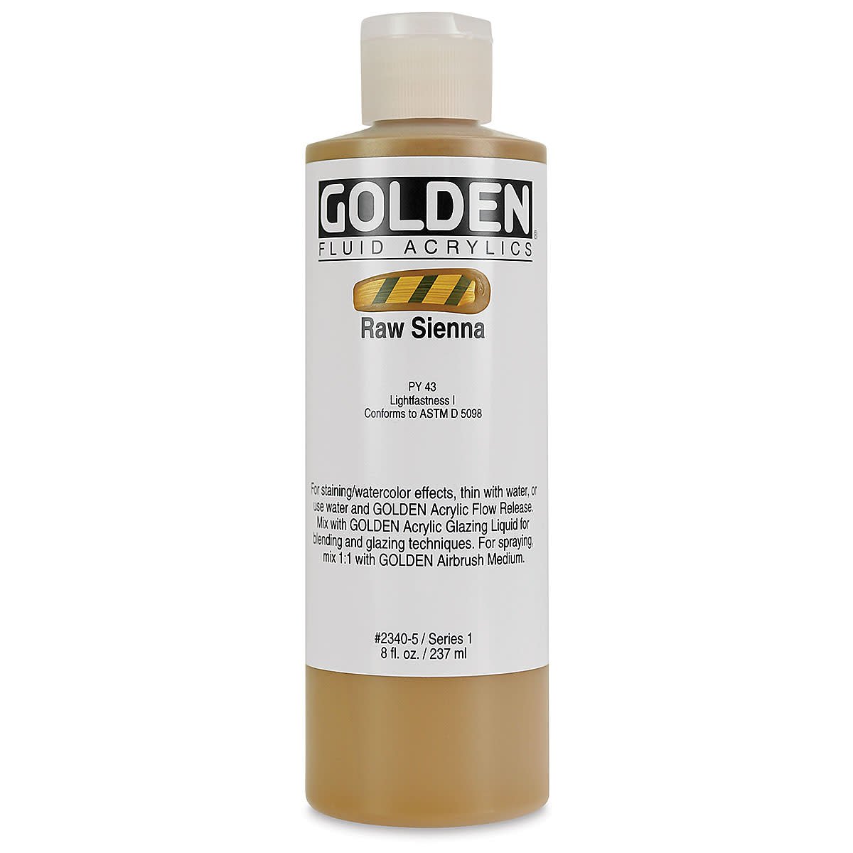 GOLDEN FLUID ACRYLIC COLOUR 236 ML RAW SIENNA