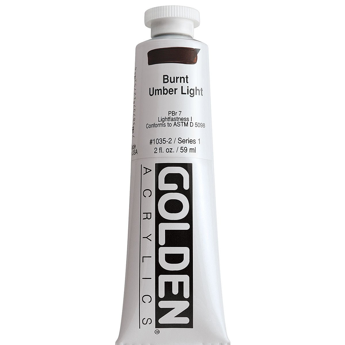 GOLDEN HEAVY BODY ACRYLIC 59 ML SR 1 BURNT UMBER LT 1035-2