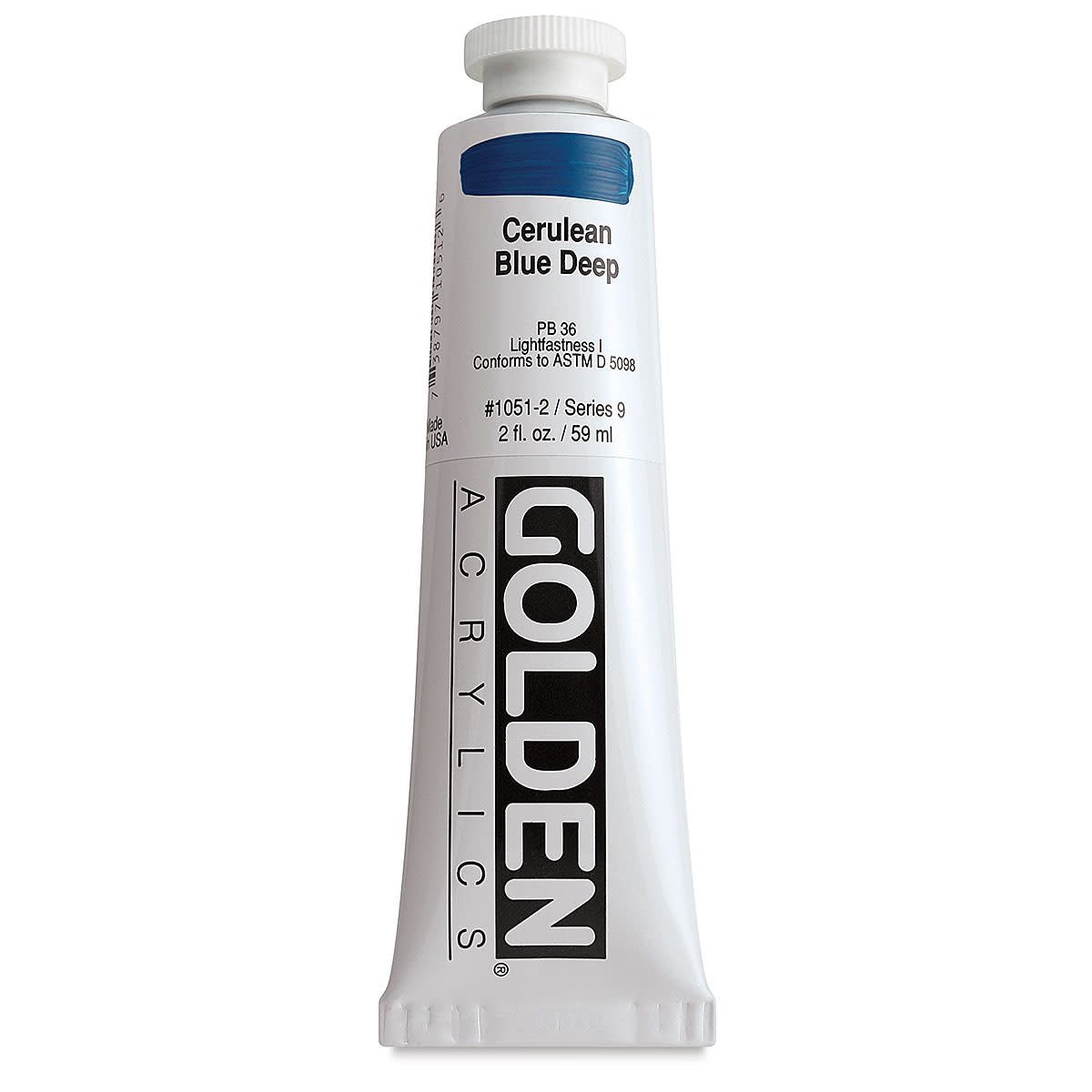 GOLDEN HEAVY BODY ACRYLIC 59 ML SR 9 CERULEAN BLUE DEEP 1051-2