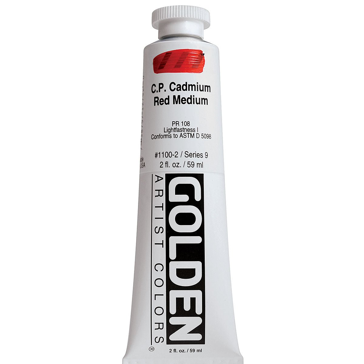 GOLDEN HEAVY BODY ACRYLIC 59 ML SR 4 C.P. CADMIUM RED MEDIUM 1100-2