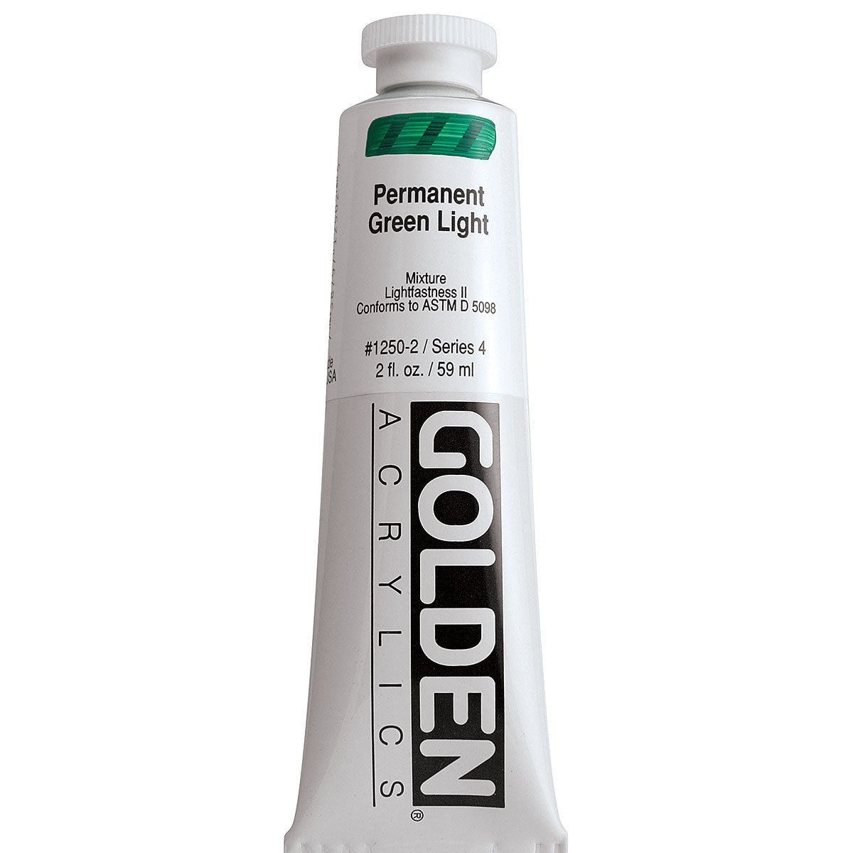 GOLDEN HEAVY BODY ACRYLIC 59 ML SR 4 PERMANENT GREEN LIGHT 1250-2