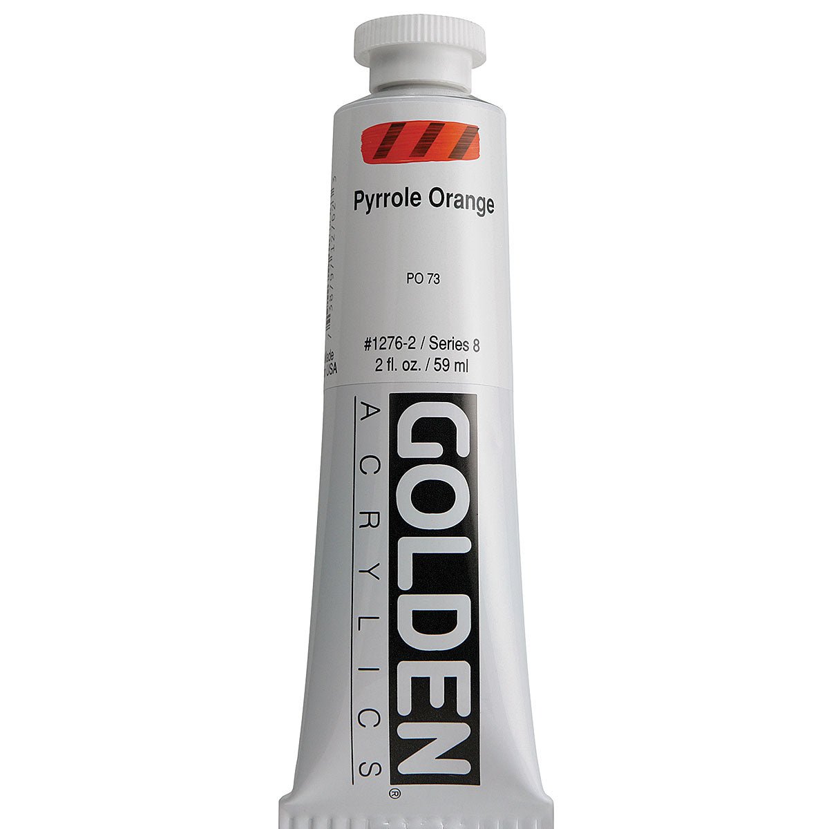 GOLDEN HEAVY BODY ACRYLIC 59 ML SR 8 PYRROLE ORANGE 1276-2