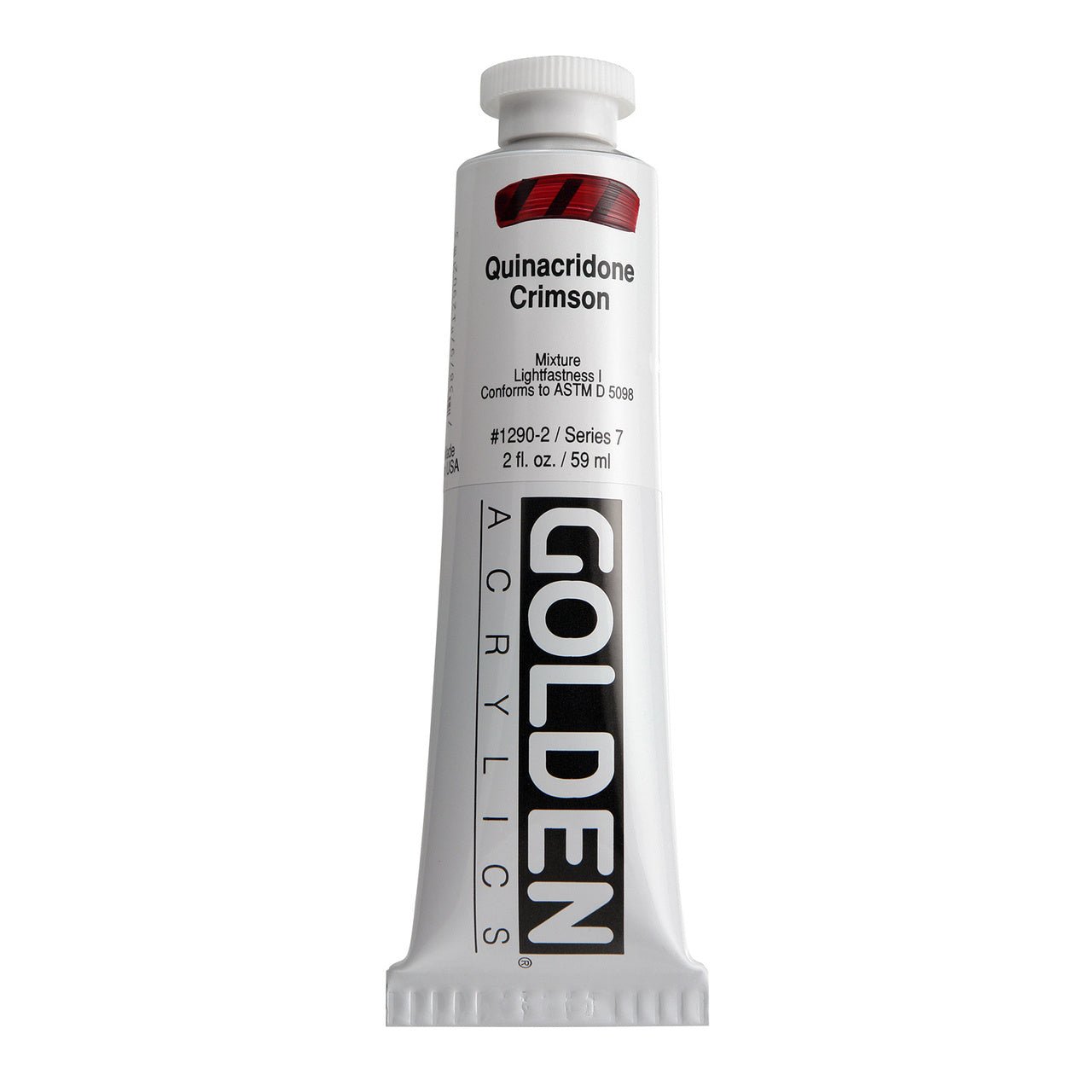 GOLDEN HEAVY BODY ACRYLIC 59 ML SR 7 QUINACRIDONE CRIMSON 1290-2