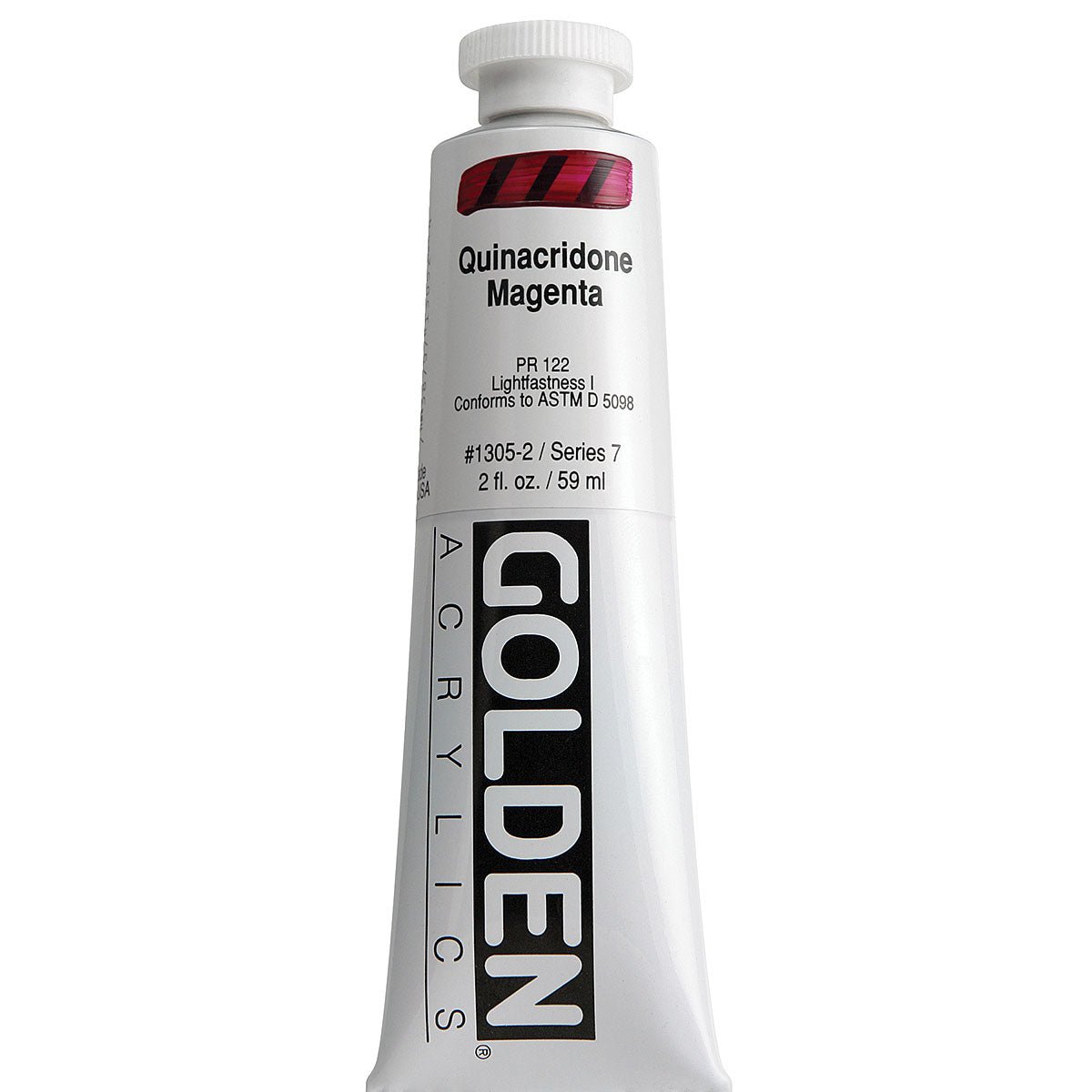 GOLDEN HEAVY BODY ACRYLIC 59 ML SR 7 QUINACRIDONE MAGENTA 1305-2