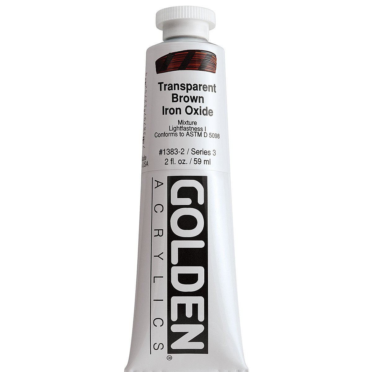 GOLDEN HEAVY BODY ACRYLIC 59 ML SR 3 TRANSPARENT BROWN IRON OXIDE 1383-2