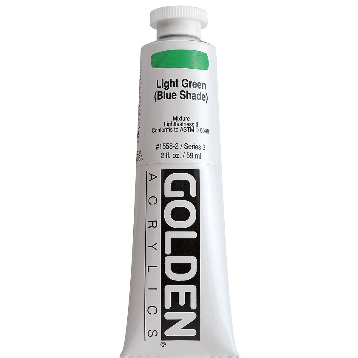 GOLDEN HEAVY BODY ACRYLIC 59 ML SR 3 LIGHT GREEN BLUE SHADE 1558-2