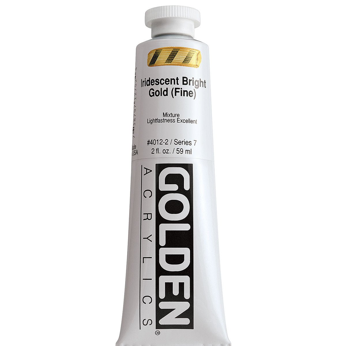 GOLDEN HEAVY BODY ACRYLIC 59 ML SR 7 IRIDESCENT BRIGHT GOLD FINE 4012-2