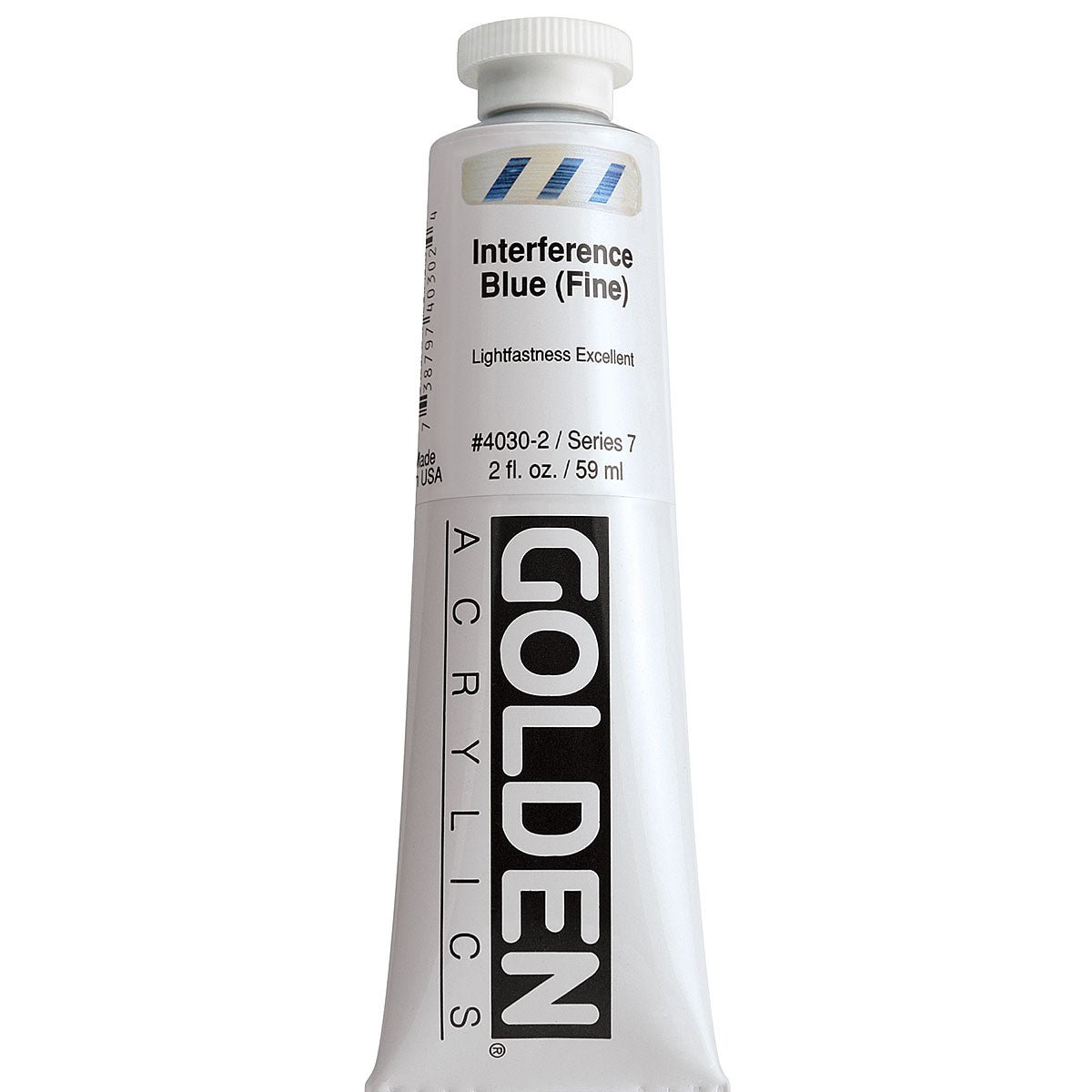 GOLDEN HEAVY BODY ACRYLIC 59 ML SR 7 INTERFERENCE BLUE FINE 4030-2