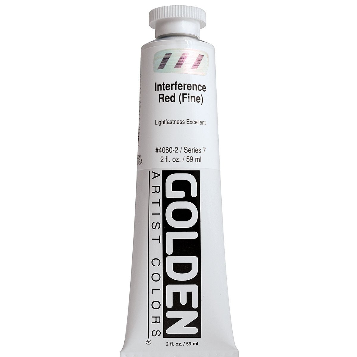 GOLDEN HEAVY BODY ACRYLIC 59 ML SR 7 INTERFERENCE RED FINE 4060-2
