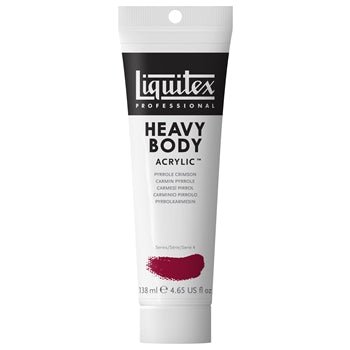 LIQUITEX PROFESSIONAL HEAVY BODY ACRYLIC 138 ML PYRROLE CRIMSON S4
