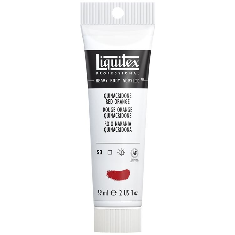 LIQUITEX PROFESSIONAL HEAVY BODY ACRYLIC 59 ML QUINACRIDONE RED ORANGE S3
