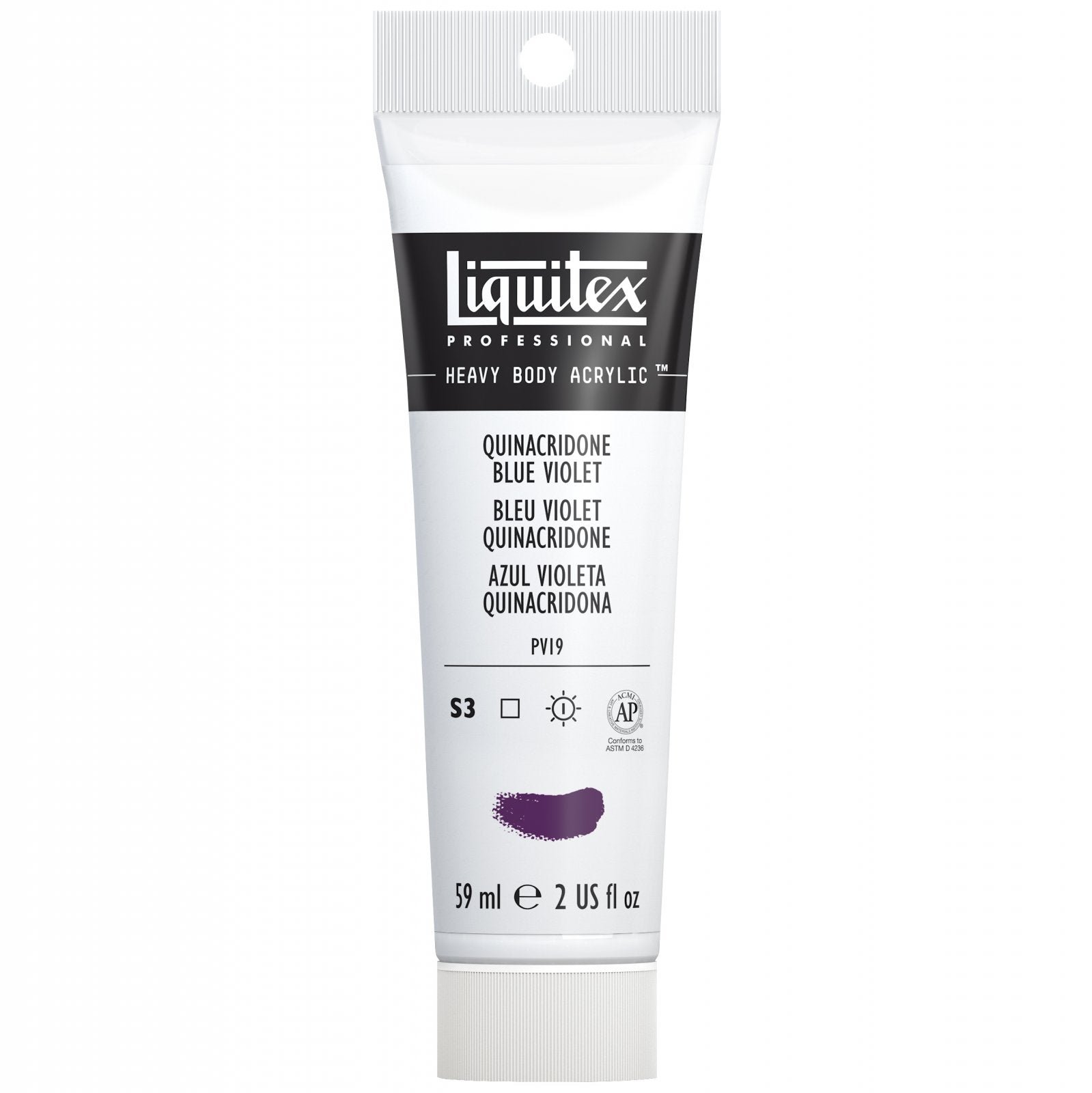 LIQUITEX PROFESSIONAL HEAVY BODY ACRYLIC 59 ML QUINACRIDONE BLUE VIOLET S3