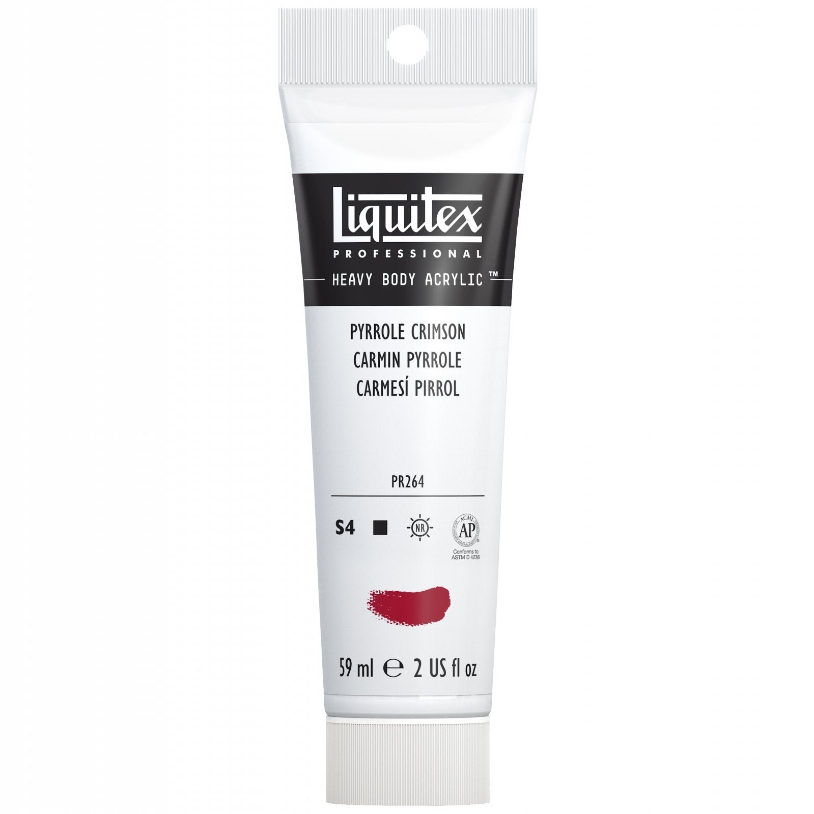LIQUITEX PROFESSIONAL HEAVY BODY ACRYLIC 59 ML PYRROLE CRIMSON S4