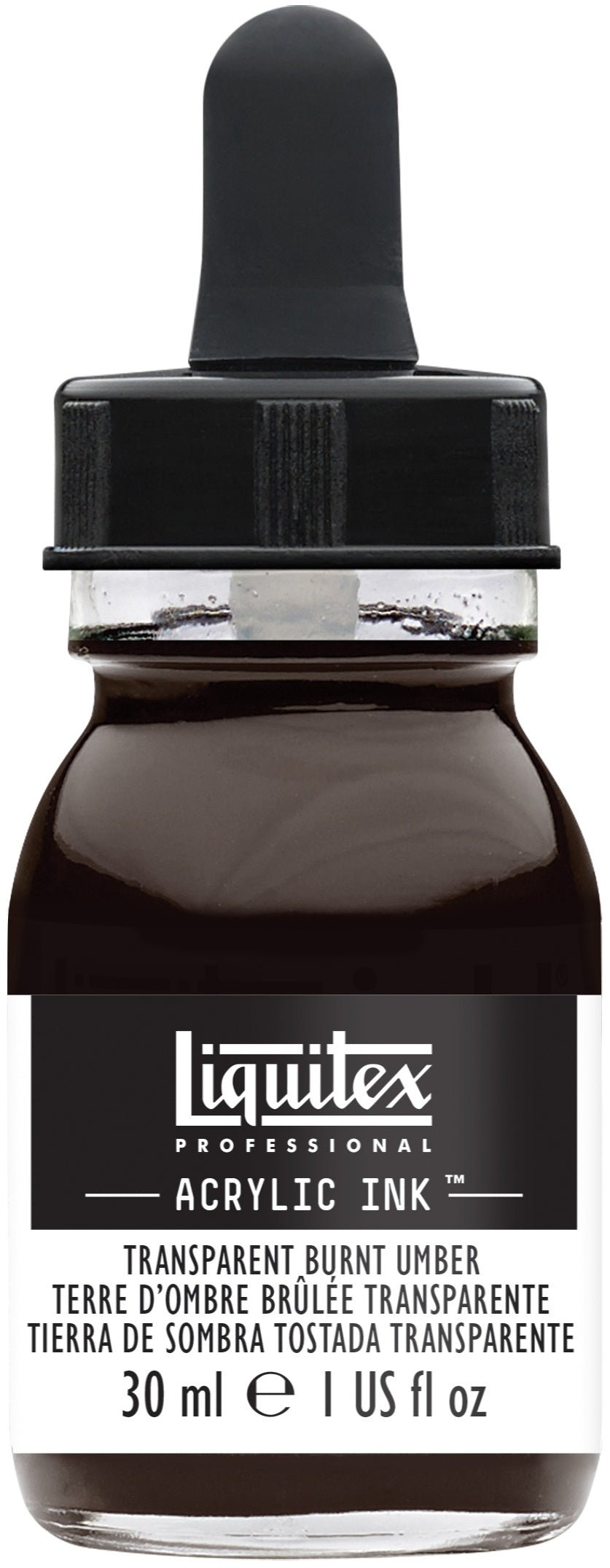 LIQUITEX ACRYLIC INK 30 ML TRANSPARENT BURNT UMBER  (130)