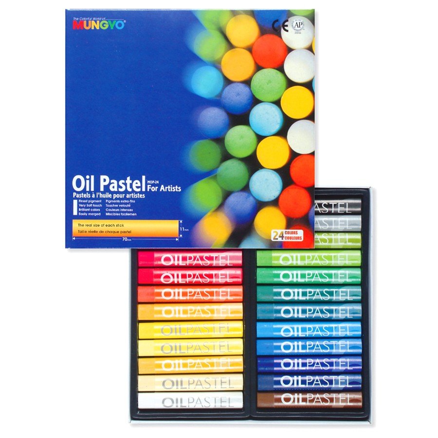 MUNGYO OIL PASTEL SET OF 24 ASSORTED (MOP-24)