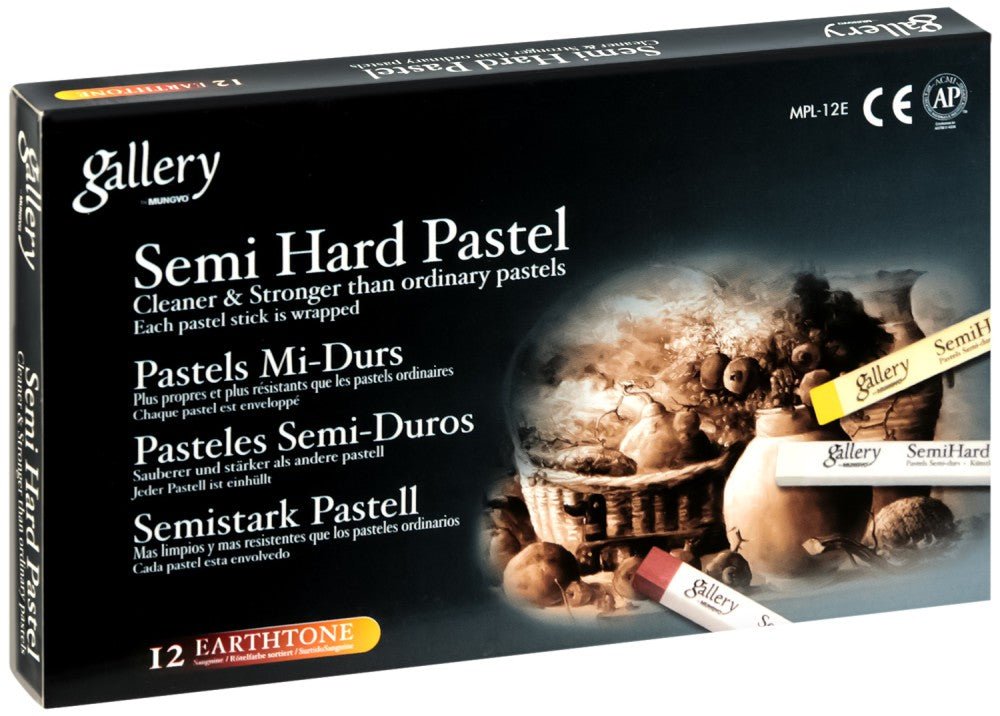 MUNGYO GALLERY ARTIST SEMI HARD PASTEL EARTHTONE SET OF 12 (MPL-12E)