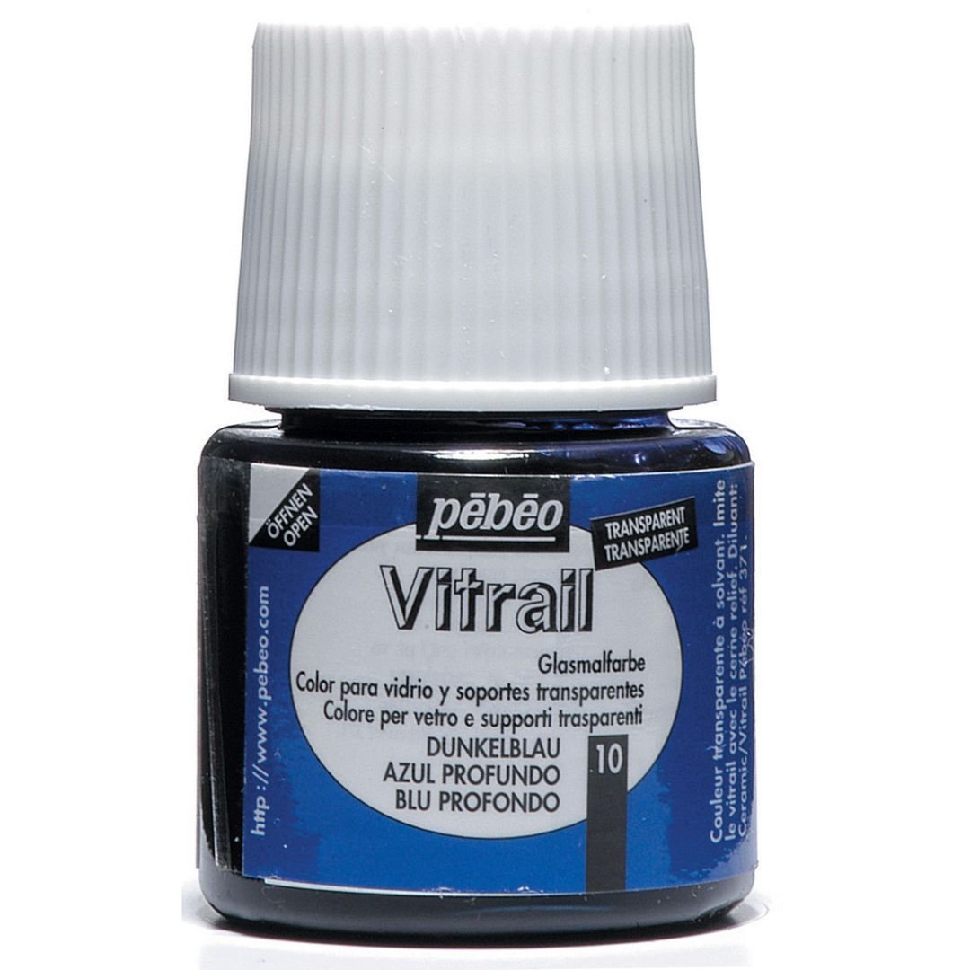 PEBEO VITRAIL GLASS COLOR 45 ML 10 DEEP BLUE  (050-010)