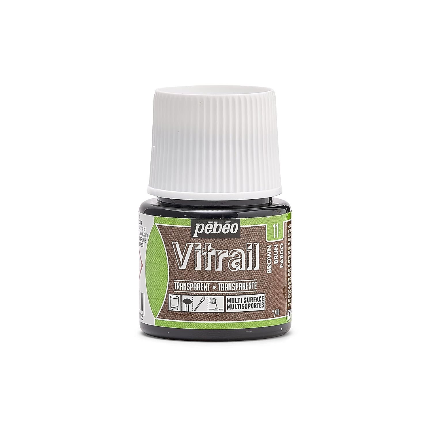 PEBEO VITRAIL GLASS COLOR 45 ML 11 BROWN  (050-011)