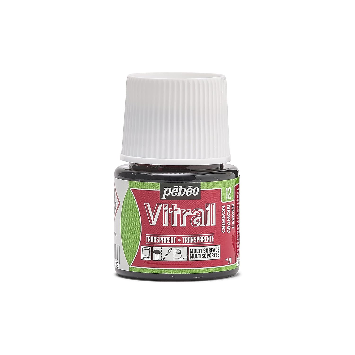 PEBEO VITRAIL GLASS COLOR 45 ML 12 CRIMSON  (050-012)
