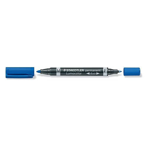 STAEDTLER LUMOCOLOR DUO PERMANENT MARKER BLUE (348 -3)