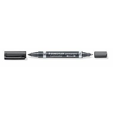 STAEDTLER LUMOCOLOR DUO PERMANENT MARKER BLACK (348 -9)