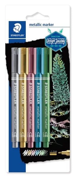 STAEDTLER MARKER METALLIC SET OF 5 (8323 - S BK5)