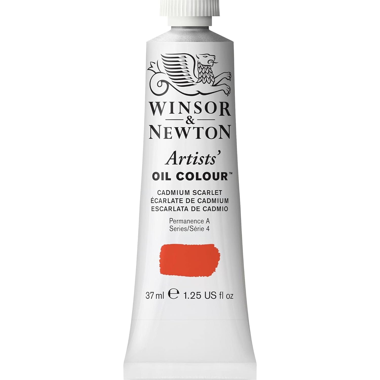 WINSOR & NEWTON ARTIST OIL COLOUR 37 ML CADMIUM SCARLET S4 (106)