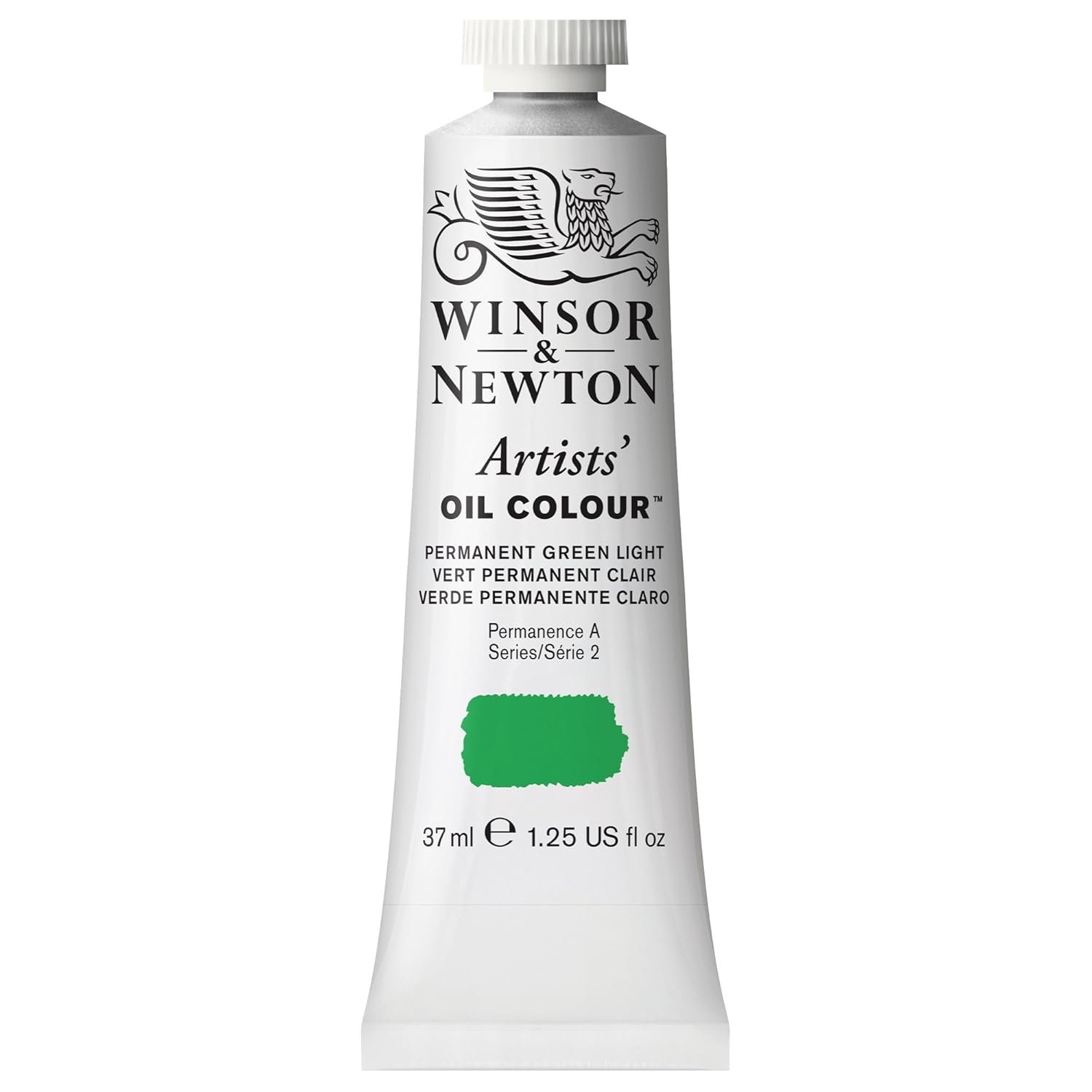 WINSOR & NEWTON ARTIST OIL COLOUR 37 ML PERMANENT GREEN LIGHT S2 (483)