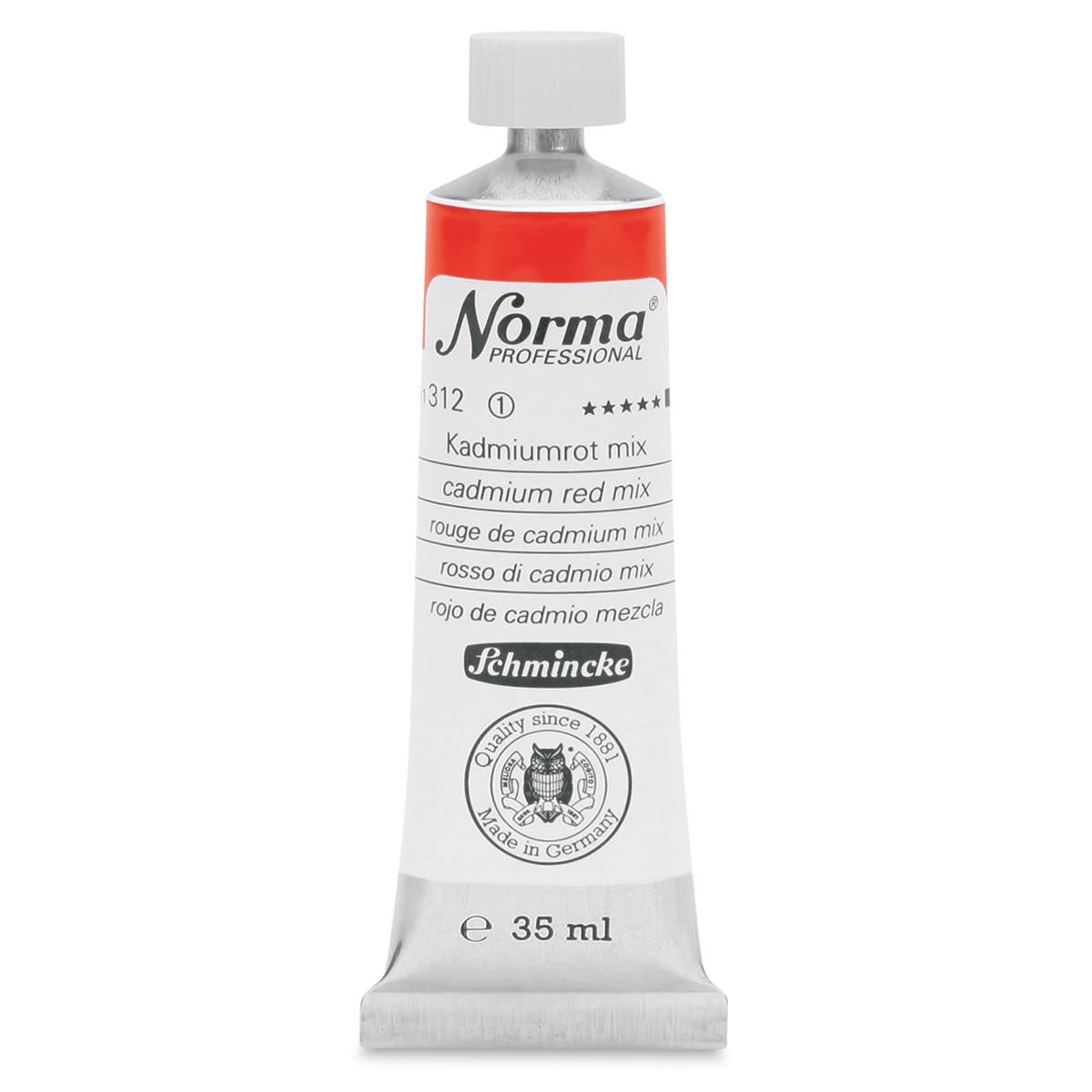 SCHMINCKE NORMA PROFESSIONAL OIL COLOUR 35 ML SR 1 CADMIUM RED MIX (312)