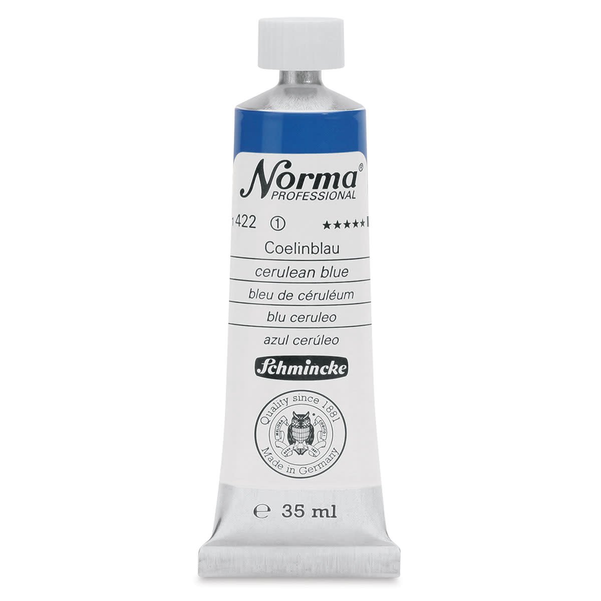SCHMINCKE NORMA PROFESSIONAL OIL COLOUR 35 ML SR 1 CERULEAN BLUE (422)