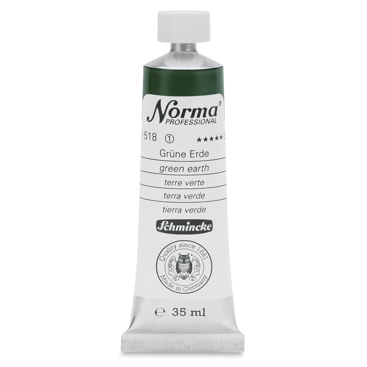 SCHMINCKE NORMA PROFESSIONAL OIL COLOUR 35 ML SR 1 GREEN EARTH (518)