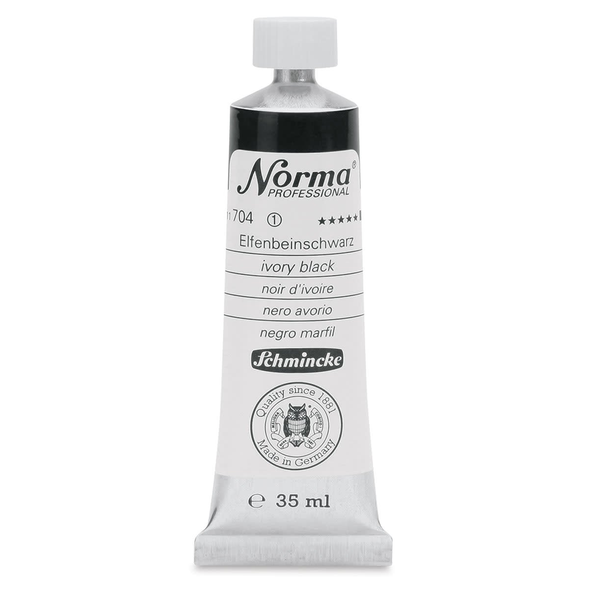 SCHMINCKE NORMA PROFESSIONAL OIL COLOUR 35 ML SR 1 IVORY BLACK (704)