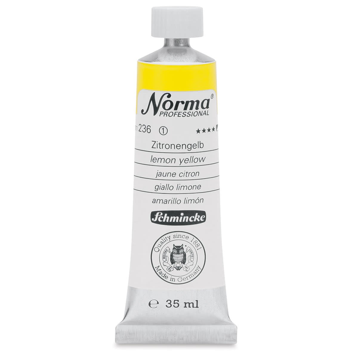 SCHMINCKE NORMA PROFESSIONAL OIL COLOUR 35 ML SR 1 LEMON YELLOW (236)