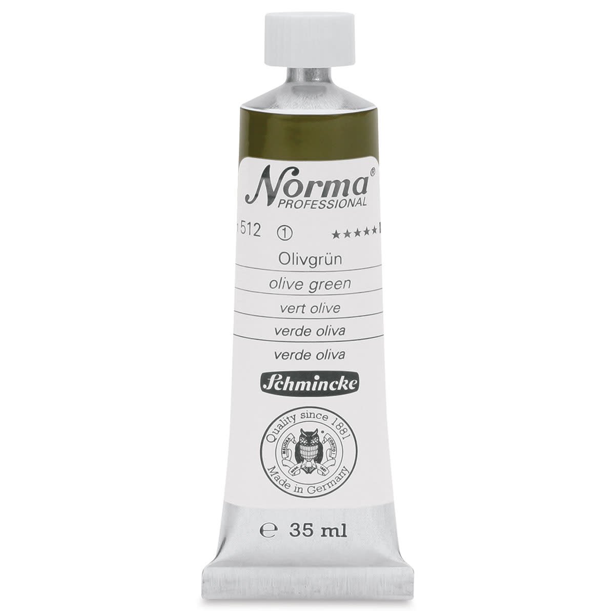 SCHMINCKE NORMA PROFESSIONAL OIL COLOUR 35 ML SR 1 OLIVE GREEN (512)