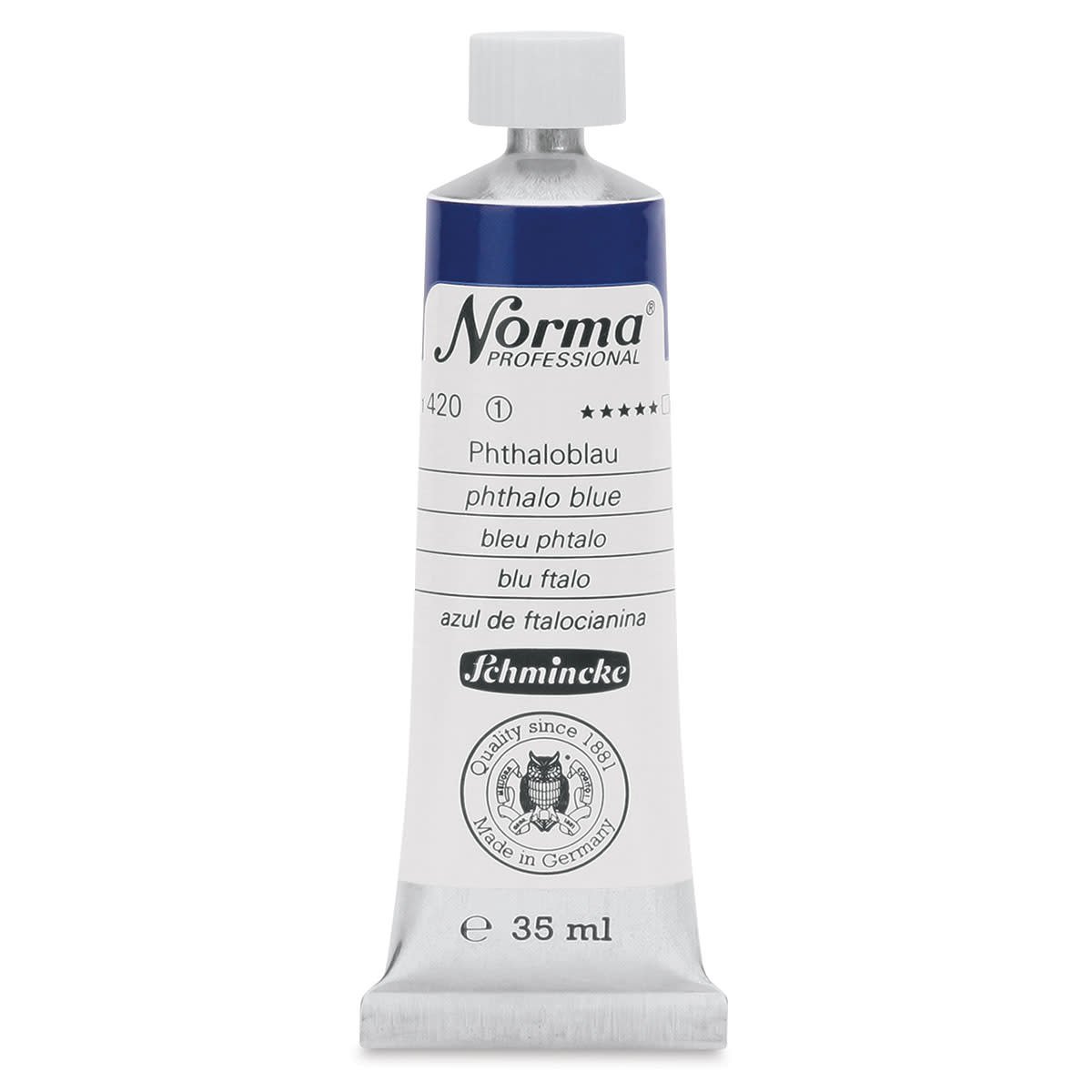 SCHMINCKE NORMA PROFESSIONAL OIL COLOUR 35 ML SR 1 PHTHALO BLUE (420)