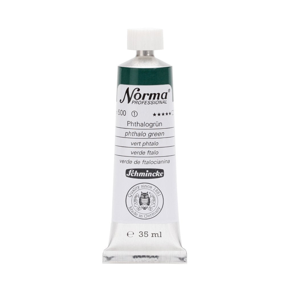 SCHMINCKE NORMA PROFESSIONAL OIL COLOUR 35 ML SR 1 PHTHALO GREEN (500)