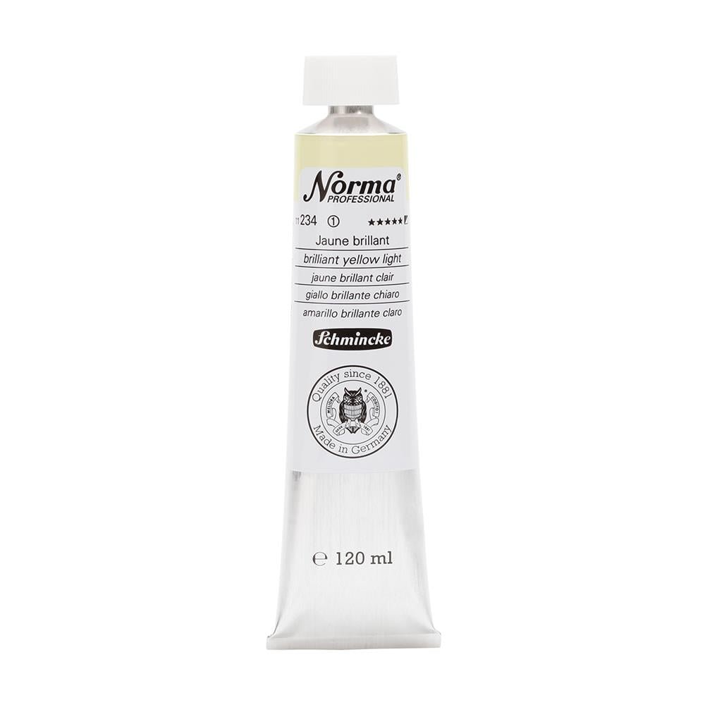 SCHMINCKE NORMA PROFESSIONAL OIL COLOUR 120 ML SR 1 BRILLIANT YELLOW LIGH (234)