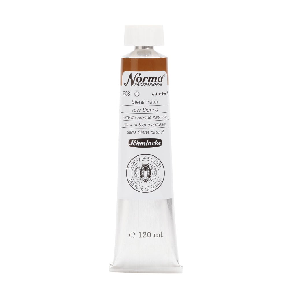 SCHMINCKE NORMA PROFESSIONAL OIL COLOUR 120 ML SR 1 RAW SIENNA (608)