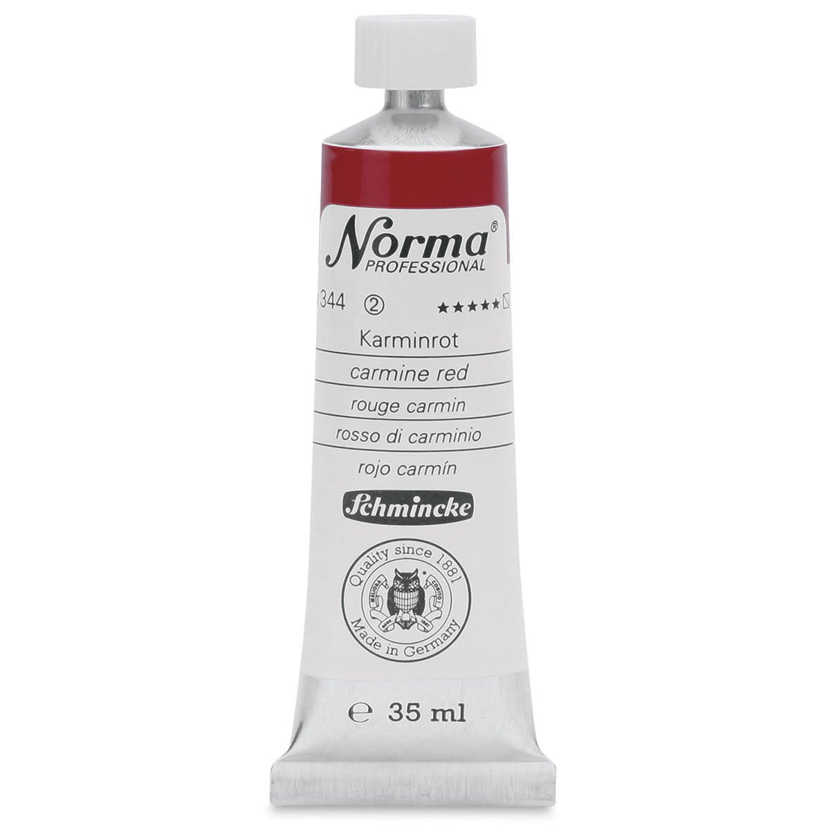 SCHMINCKE NORMA PROFESSIONAL OIL COLOUR 35 ML SR 2 CARMINE RED (344)