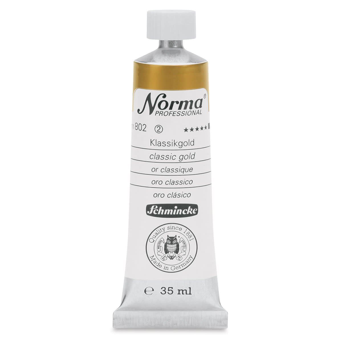 SCHMINCKE NORMA PROFESSIONAL OIL COLOUR 35 ML SR 2 CLASSIC GOLD (802)