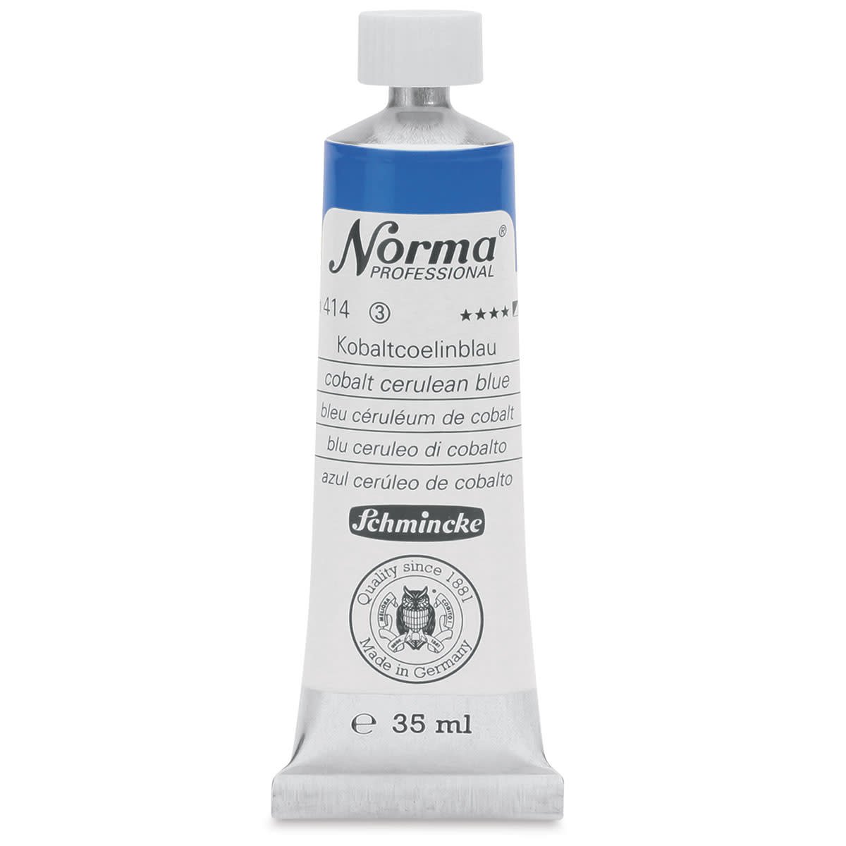SCHMINCKE NORMA PROFESSIONAL OIL COLOUR 35 ML SR 3 COBALT CERULEAN BLUE (414)