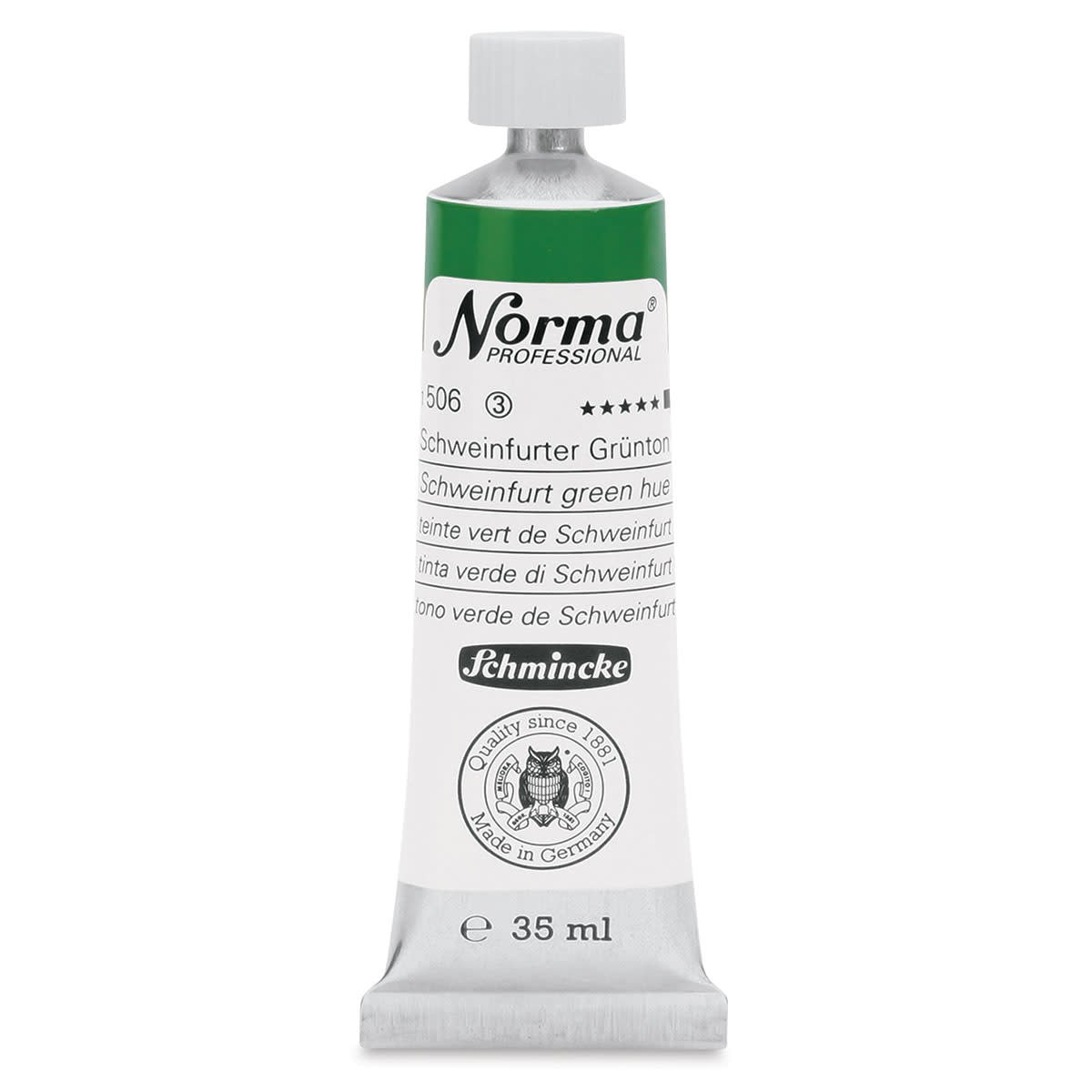 SCHMINCKE NORMA PROFESSIONAL OIL COLOUR 35 ML SR 3 SCHWEINFURT GREEN HUE (506)