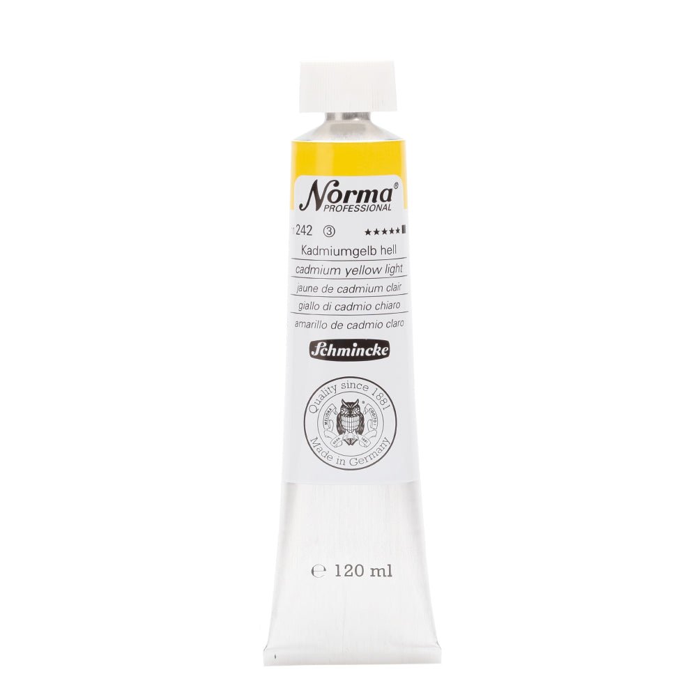 SCHMINCKE NORMA PROFESSIONAL OIL COLOUR 120 ML SR 3 CADMIUM YELLOW LIGHT (242)