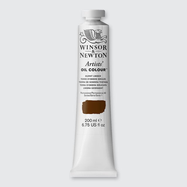 WINSOR & NEWTON ARTIST OIL COLOUR 200 ML SR 1 BURNT UMBER (076)